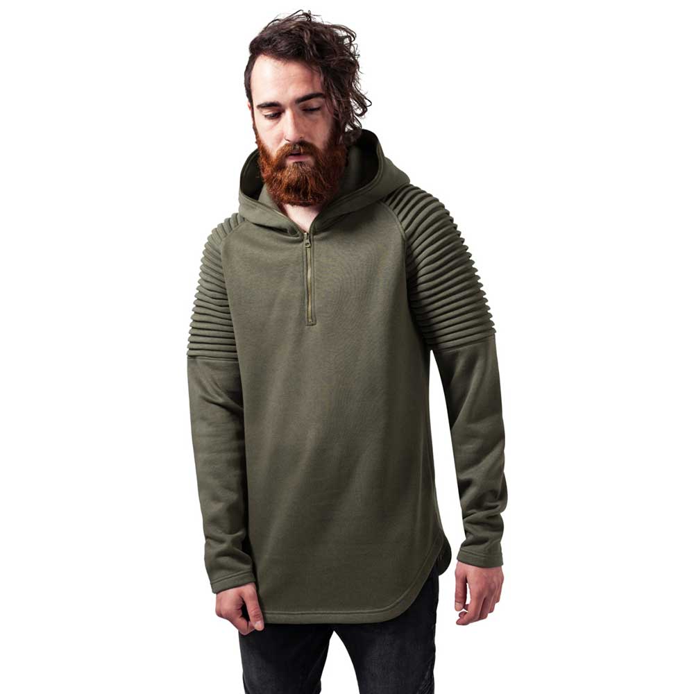 Urban Classics - Pleat Sleeves Terry HiLo Hoodie - Green